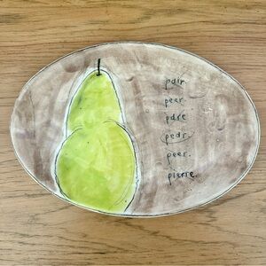 Rae Dunn Pear Design Plate